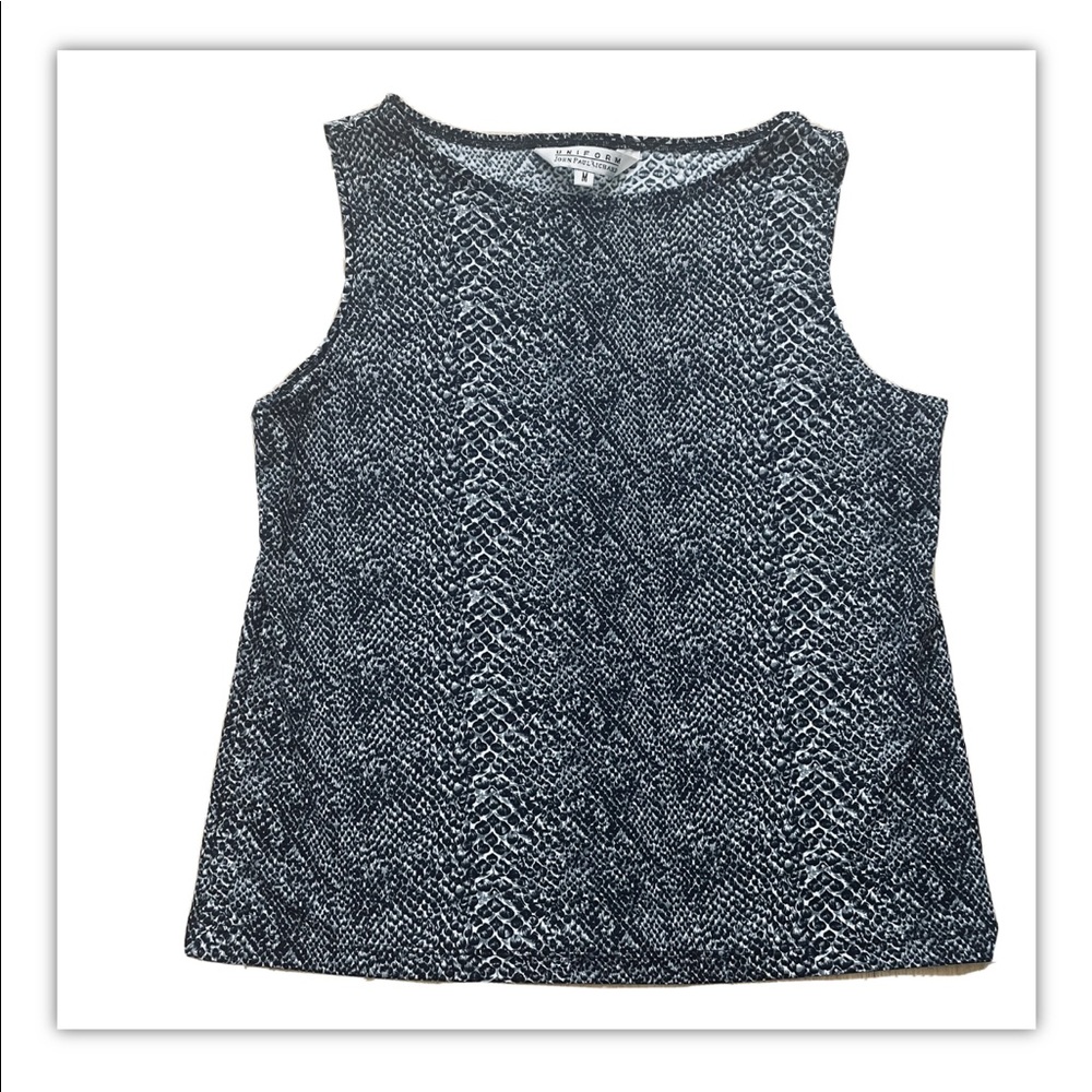 SOLD Uniform John Paul Richard Snake Print Top Size M